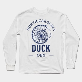 Duck, NC Summertime Vacationing Seashell Long Sleeve T-Shirt